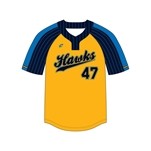 NA-SAMPLE Juice Two-Button Pro Neck Short Sleeve Loose Jersey, Power Stretch/Pin Dot Mesh; Adult; M