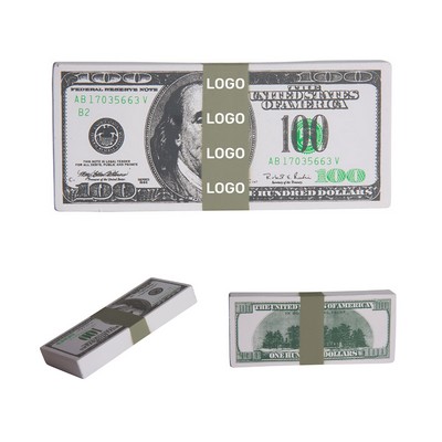 One Hundred Dollars Bill Stack PU Stress Reliever