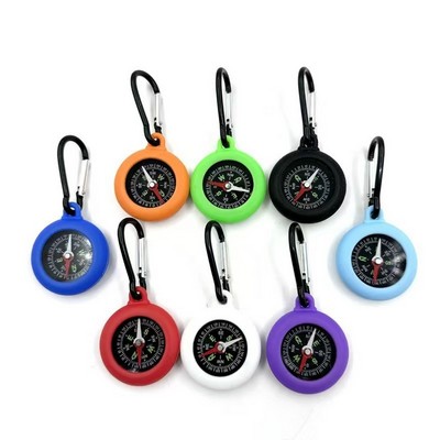 Silicone Compass with Carabiner