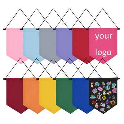 Wall Hanging Brooch Jewelry Canvas Storage