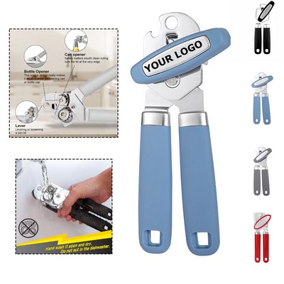 Stainless Steel Can Opener with Soft Ergonomic Handle