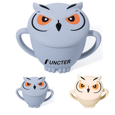 Anti Drop Owl Style Silicone Toddler Water Cup Or Snack Cup 10 oz
