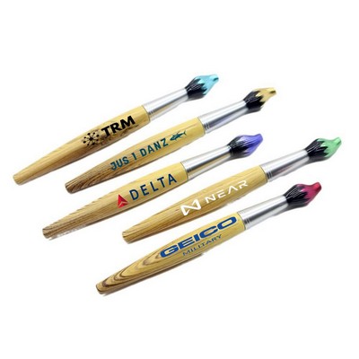 Paint Brush Shape Retractable Novelty Ballpoint Pens