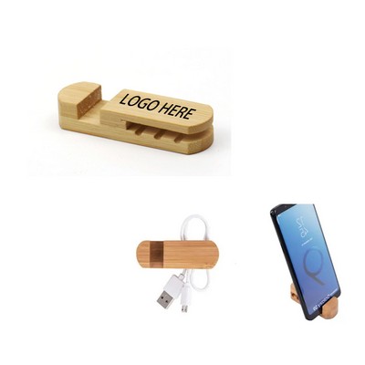 2 in 1 Bamboo Phone Stand