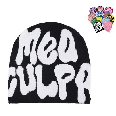 Knitted Reversible Warm Beanie Hat