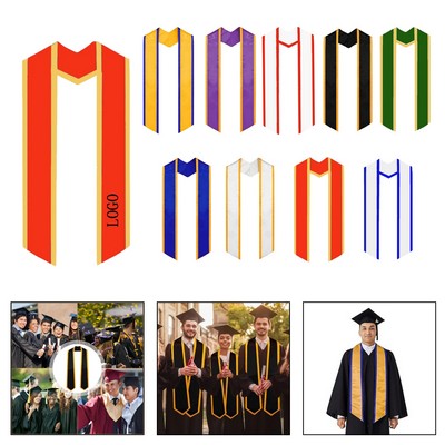 Gold Trim Graduation Honor Shawl