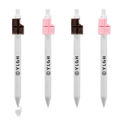 Click Activated Pen With Chocolate Piece