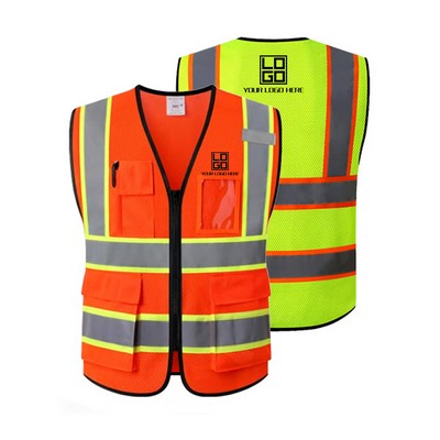 Breathable Mesh Reflective Adult Safety Vest for Comfort