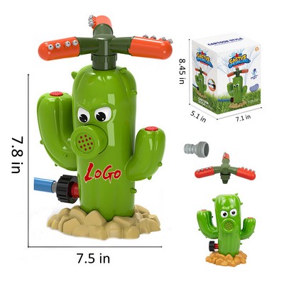Backyard Rotating Cactus Kids Water Sprinkler Toy