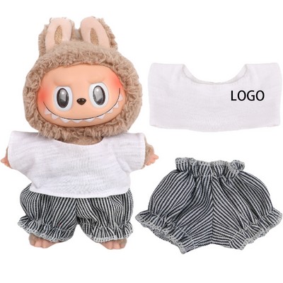 6.7" Doll T-shirt Striped Pants Sets