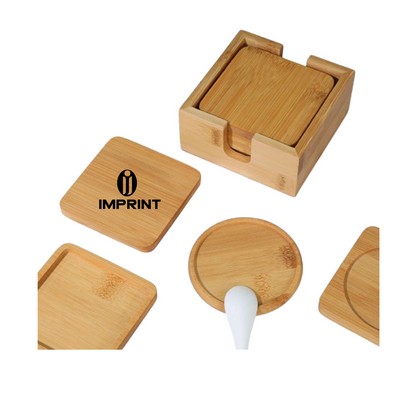 Bamboo Coaster Set