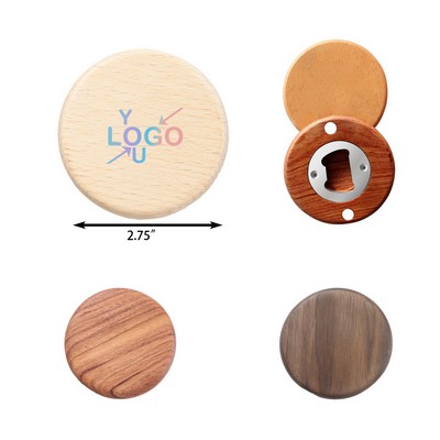 Wooden Refrigerator Magnet with Bottle Opener
