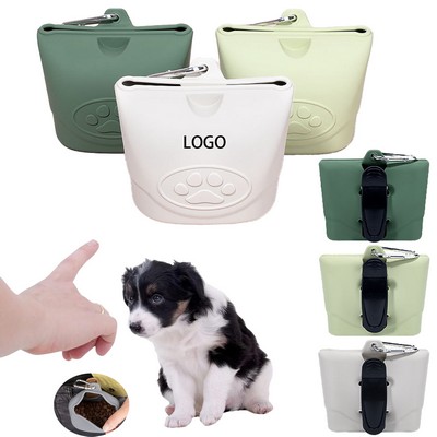 Silicone Dog Food Waist Pack - Hands-Free Training & Walking Snack Bag
