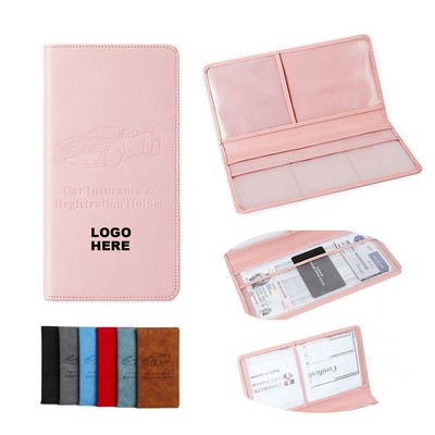 Promotional Car Document Holder Car Registration Wallet Vehicle Organizer