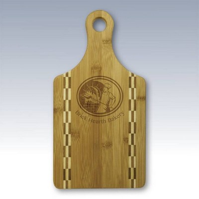 Checker Paddle Bamboo Cutting Board