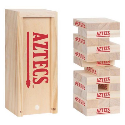 Custom Mini Jenga in Wood Box