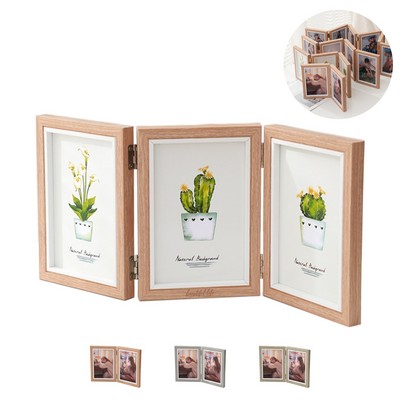 6" Folding Photo Frame Hinged 4x6 Side by Side