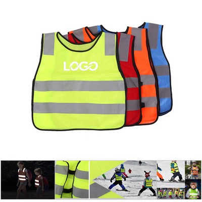 Kids Child Safety Visibility Reflective Vest Cycling Skiing