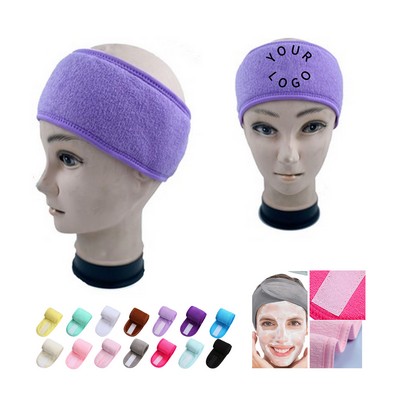 Terry Cloth Elastic Sport Spa Facial Headband