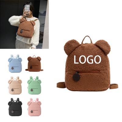 Children's Bear Plush Backpack