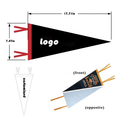 Custom Full Color Single Sided Felt Pennant