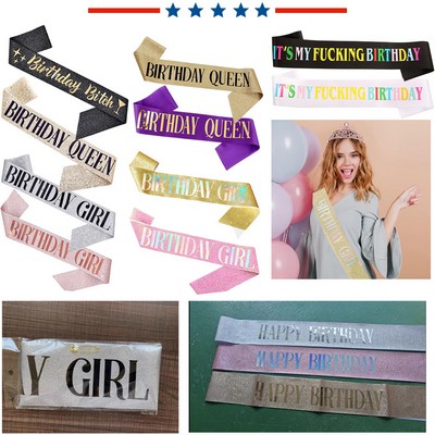 Birthday Party Sash