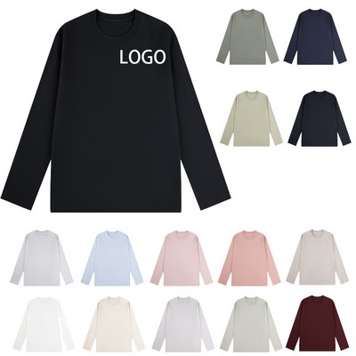 230G Round Neck Unisex Long Sleeve T-shirt