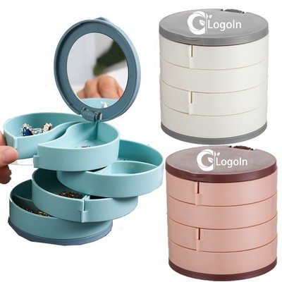 5-Layer Rotating Jewelry Organizer Storage Box Holder