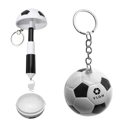 Football Shaped Pen With Keychain