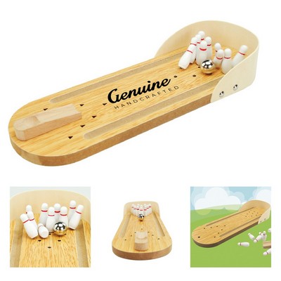 Mini Wooden Bowling Set