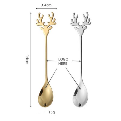 Reindeer Christmas Spoon Stirring Cutlery
