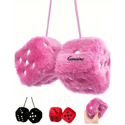 Car Mirror Plush Retro Dice