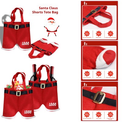Portable Santa Pants Style Lovely Treat Bag
