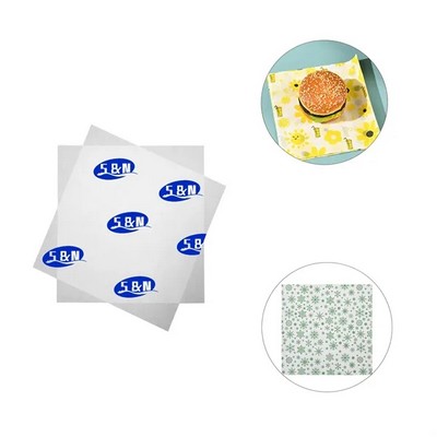 12 " Hamburger Paper Wrappers(Ocean)