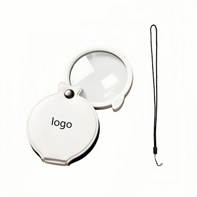 Fish-Shaped 3X Magnification Glass Folding Magnifier with Lanyard for Easy Carry