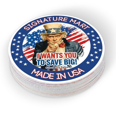 5" Full Color Outdoor Vinyl Stickers - Circle