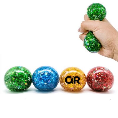 Christmas Snowflake Glitter Stress Ball