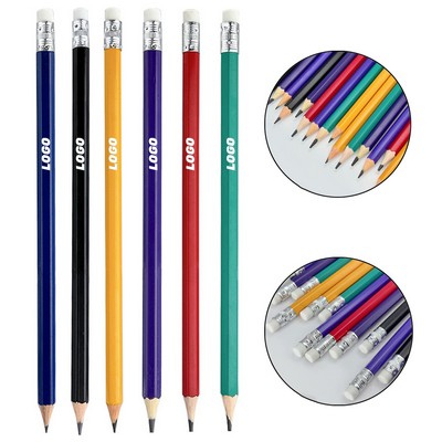 Hexagonal Wooden Pencils With Eraser