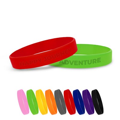 Custom Debossed and Embossed Silicone Band