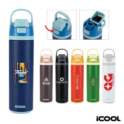 iCOOL Manitou 24 oz. Double Wall, Recycled Stainless Steel Water Bottle