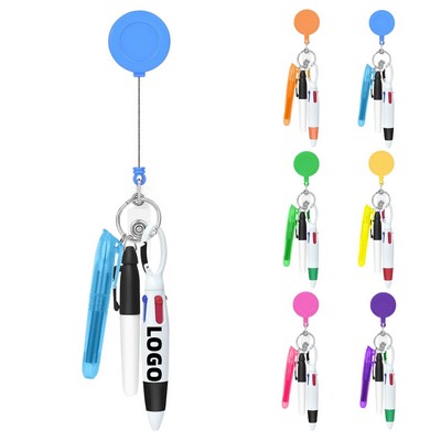 Nurse Ballpoint Pen Clip Highlighter Marker Set