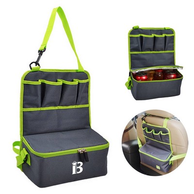 PU Leather Car Storage Hanging Bag