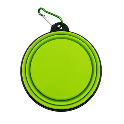 Portable silicone foldable cat and dog bowl