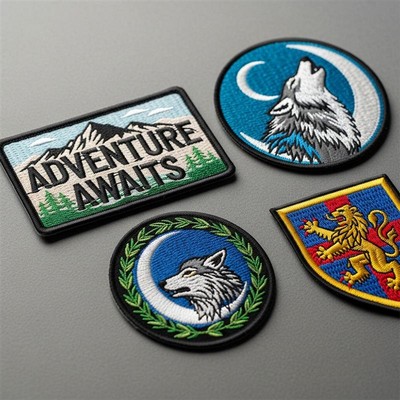 6.5" - 100% Custom Embroidered Patches - Hook & Loop