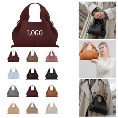 Elegant Leather Cloud Tote