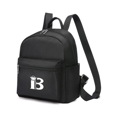 Women Compact Waterproof Multi Pocket Nylon Backpack