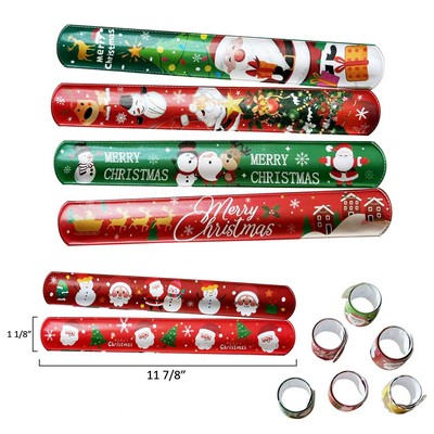 Christmas PVC Slap Bracelets