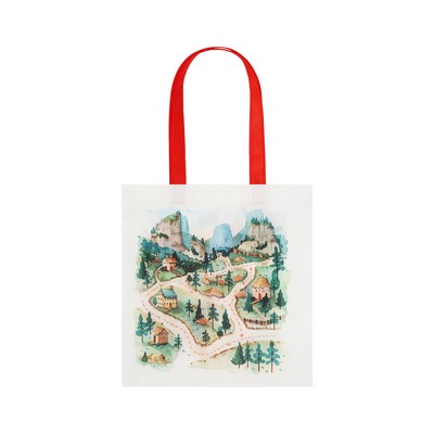 Sublimated Non-Woven Tote Bag (14" X 13-1/4") Double-Sided Printed