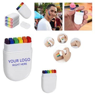 Rainbow Crayons Face Paint