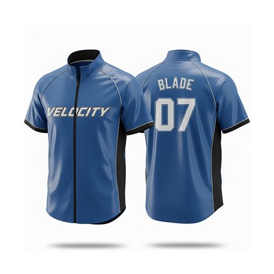Premium Short Sleeve Full Zip Bright Film Baseball